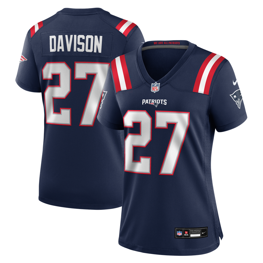 Women's New England Patriots Elliott Davison Nike Navy Team Game Jersey - Image 2