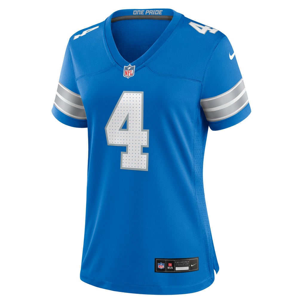 Women's Detroit Lions Emmanuel Moseley Nike  Blue Team Game Jersey - Image 3