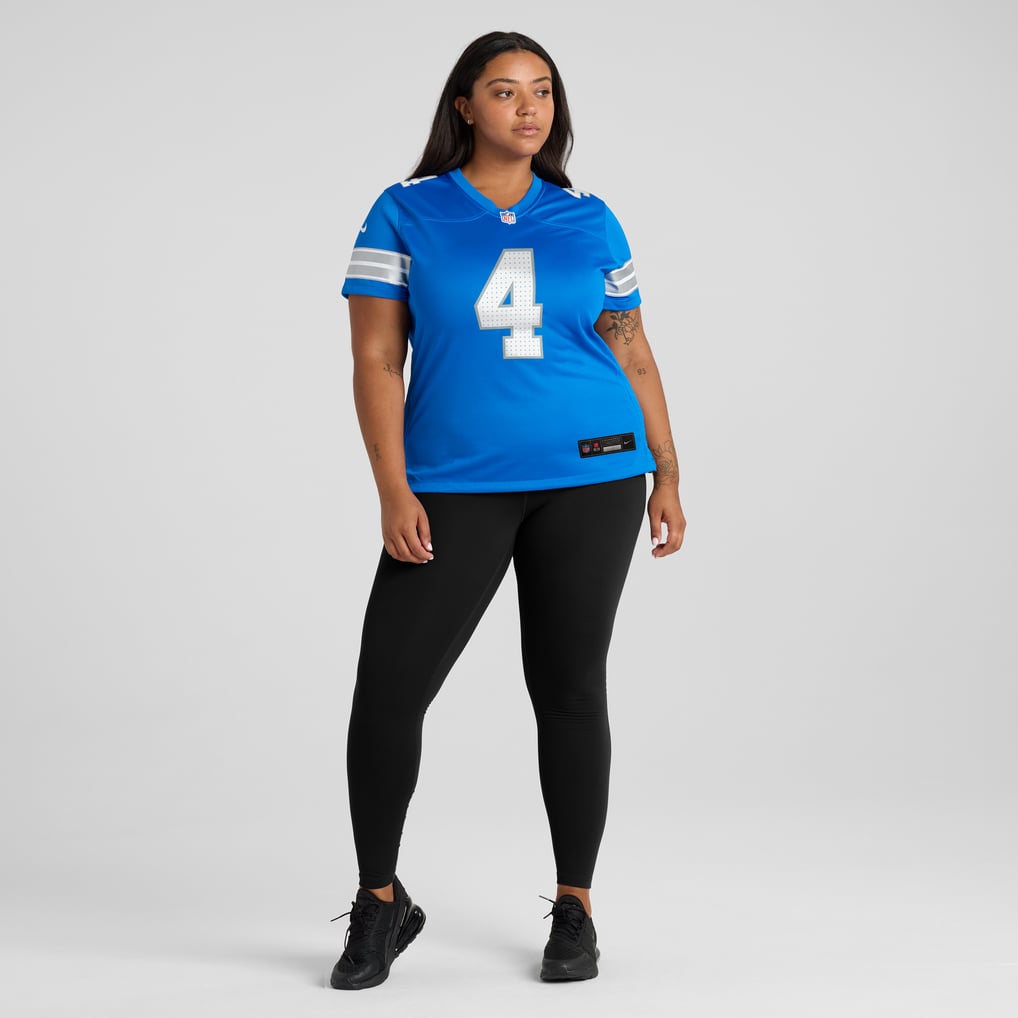 Women's Detroit Lions Emmanuel Moseley Nike  Blue Team Game Jersey - Image 7