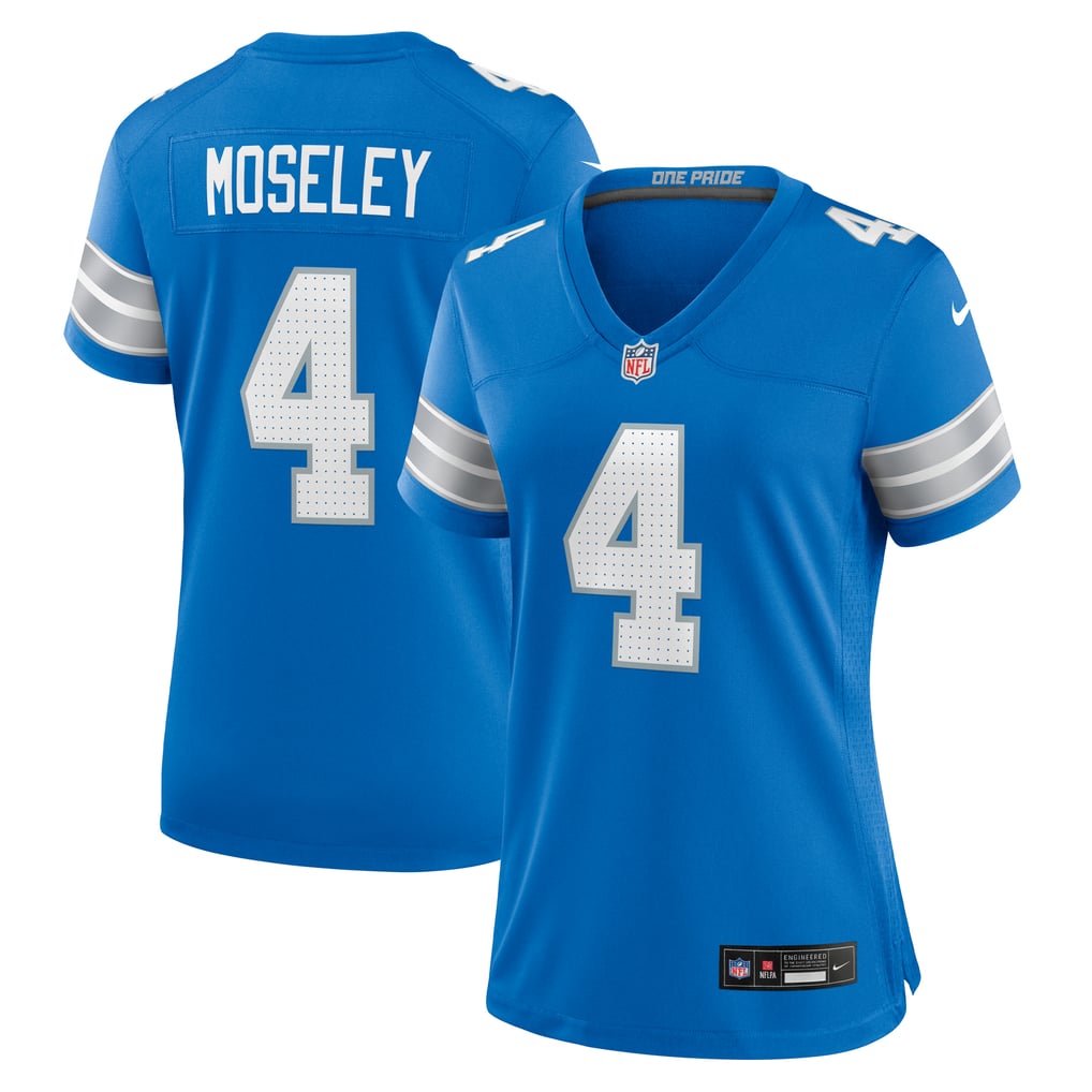 Women's Detroit Lions Emmanuel Moseley Nike  Blue Team Game Jersey - Image 1