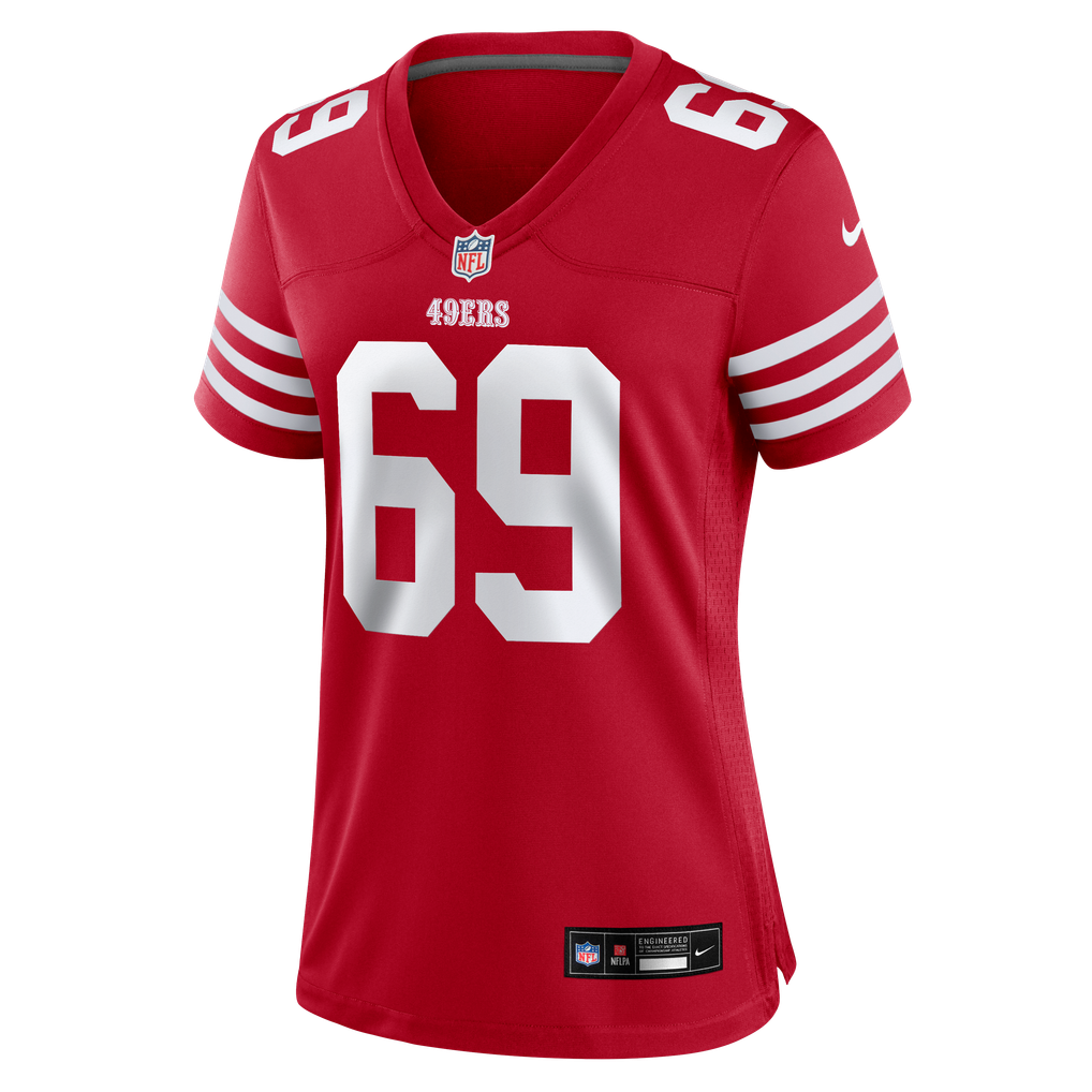 Women's San Francisco 49ers Enrique Cruz Jr. Nike Scarlet Team Game Jersey - Image 7