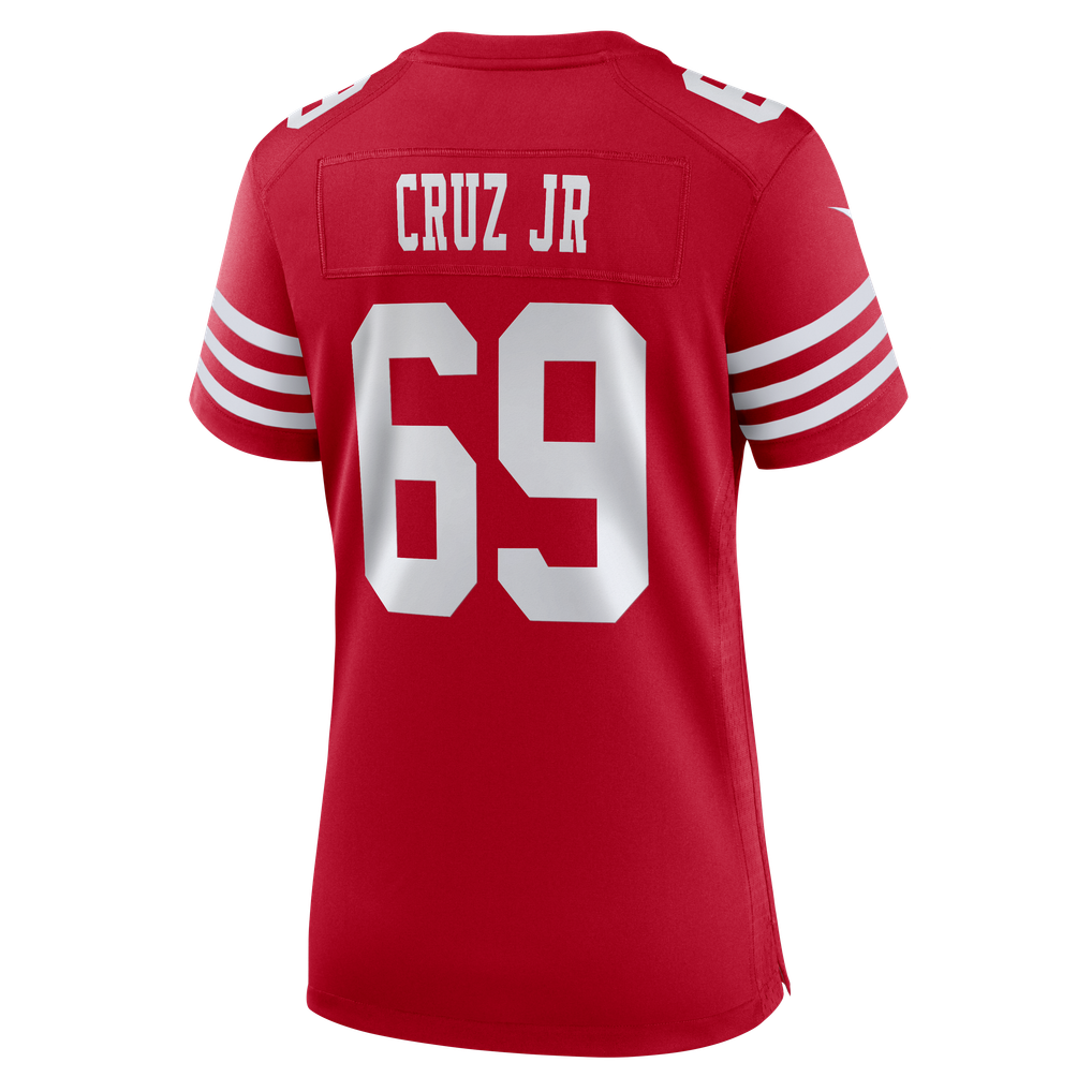 Women's San Francisco 49ers Enrique Cruz Jr. Nike Scarlet Team Game Jersey - Image 8