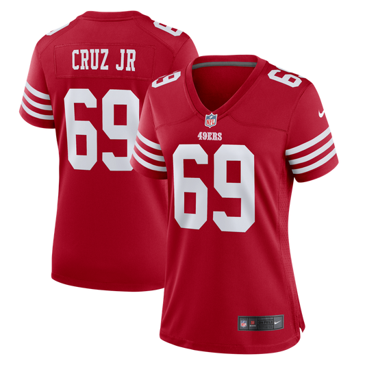 Women's San Francisco 49ers Enrique Cruz Jr. Nike Scarlet Team Game Jersey - Image 1