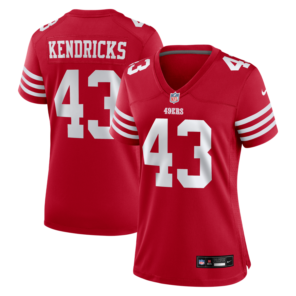 Women's San Francisco 49ers Eric Kendricks Nike  Scarlet  Game Jersey - Image 2