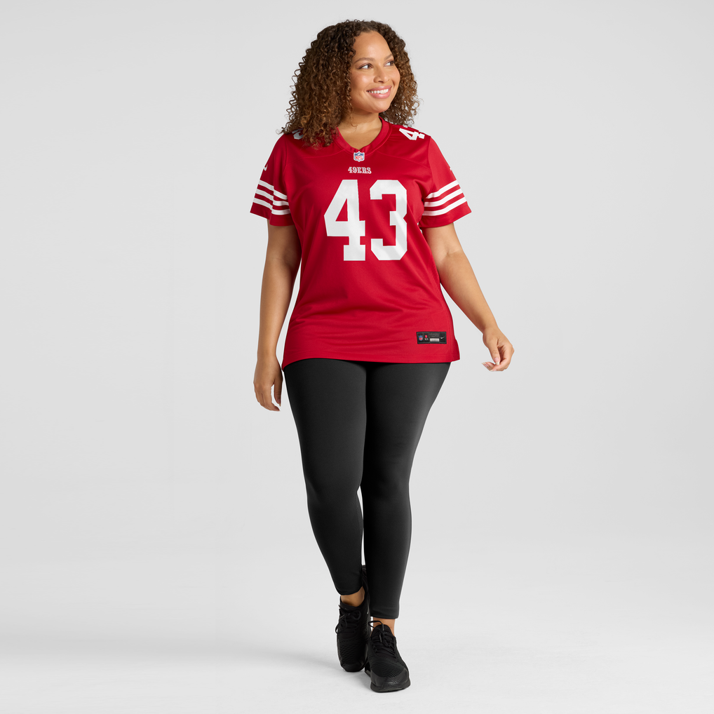 Women's San Francisco 49ers Eric Kendricks Nike  Scarlet  Game Jersey - Image 7