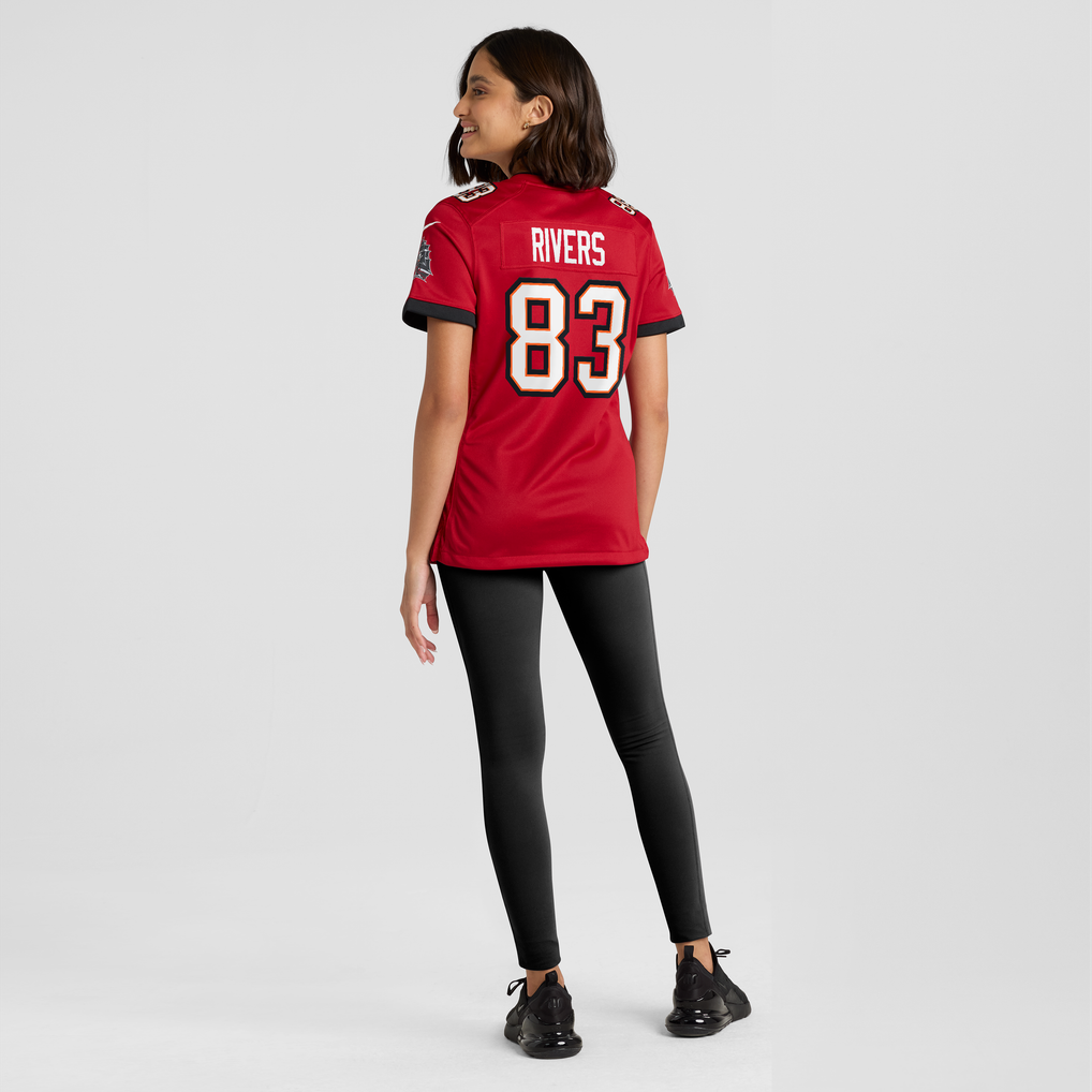 Women's Tampa Bay Buccaneers Eric Rivers Nike Red Team Game Jersey - Image 4