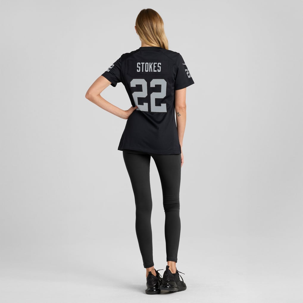 Women's Las Vegas Raiders Eric Stokes Nike  Black Team Game Jersey - Image 6