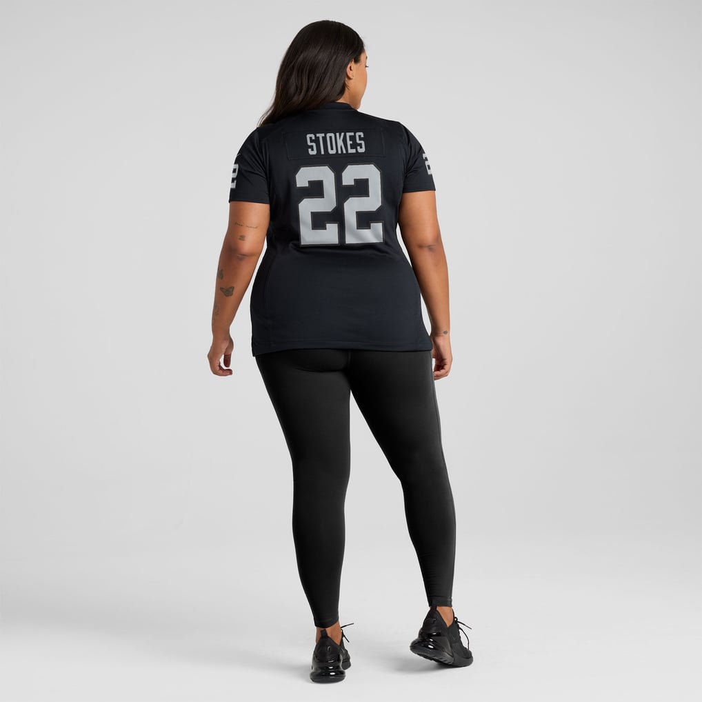 Women's Las Vegas Raiders Eric Stokes Nike  Black Team Game Jersey - Image 8