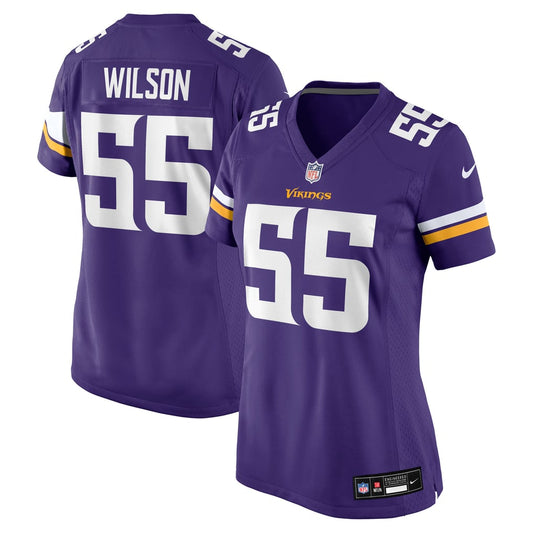 Women's Minnesota Vikings Eric Wilson Nike  Purple Team Game Jersey - Image 1