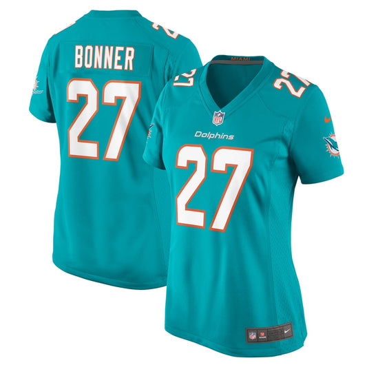 Women's Miami Dolphins Ethan Bonner Nike  Aqua  Game Jersey - Image 1