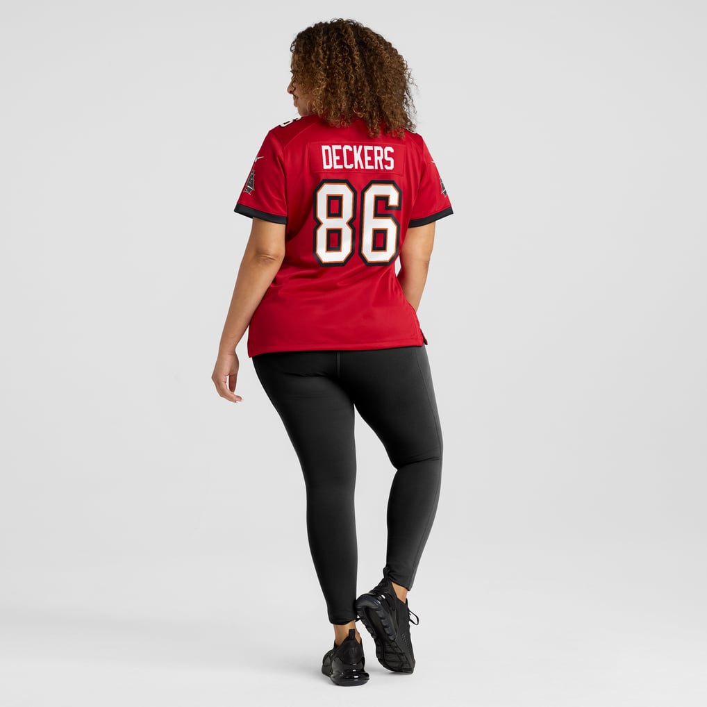 Women's Tampa Bay Buccaneers Evan Deckers Nike  Red Team Game Jersey - Image 8