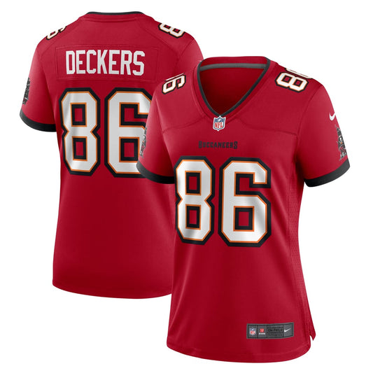 Women's Tampa Bay Buccaneers Evan Deckers Nike  Red Team Game Jersey - Image 1