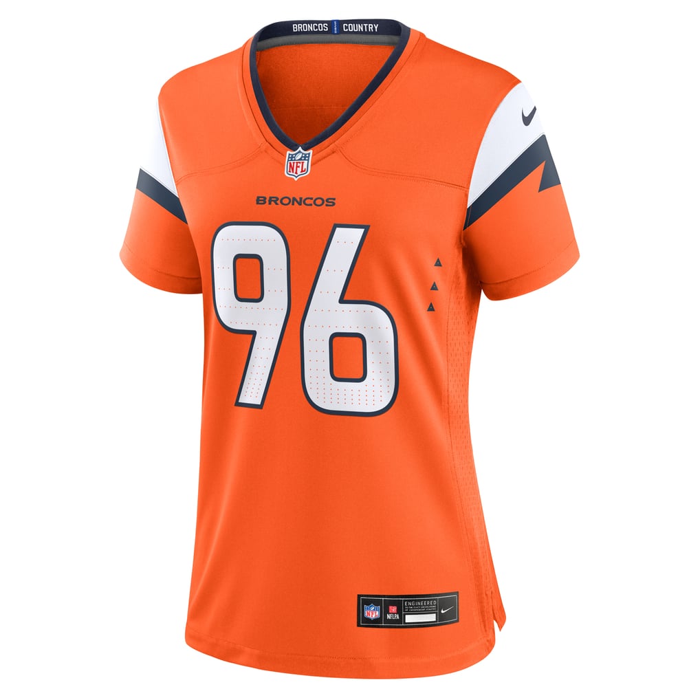 Women's Denver Broncos Eyioma Uwazurike Nike  Orange Team Game Jersey - Image 3
