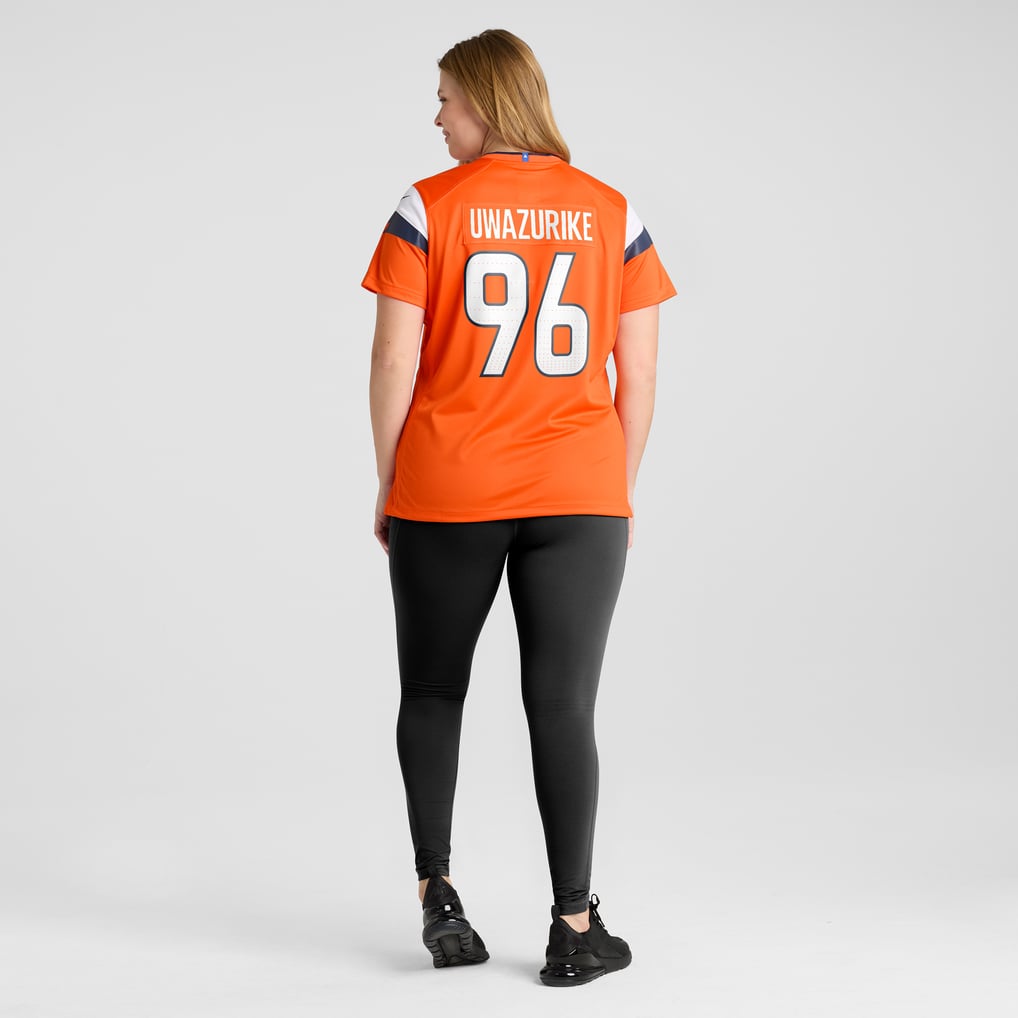 Women's Denver Broncos Eyioma Uwazurike Nike  Orange Team Game Jersey - Image 8