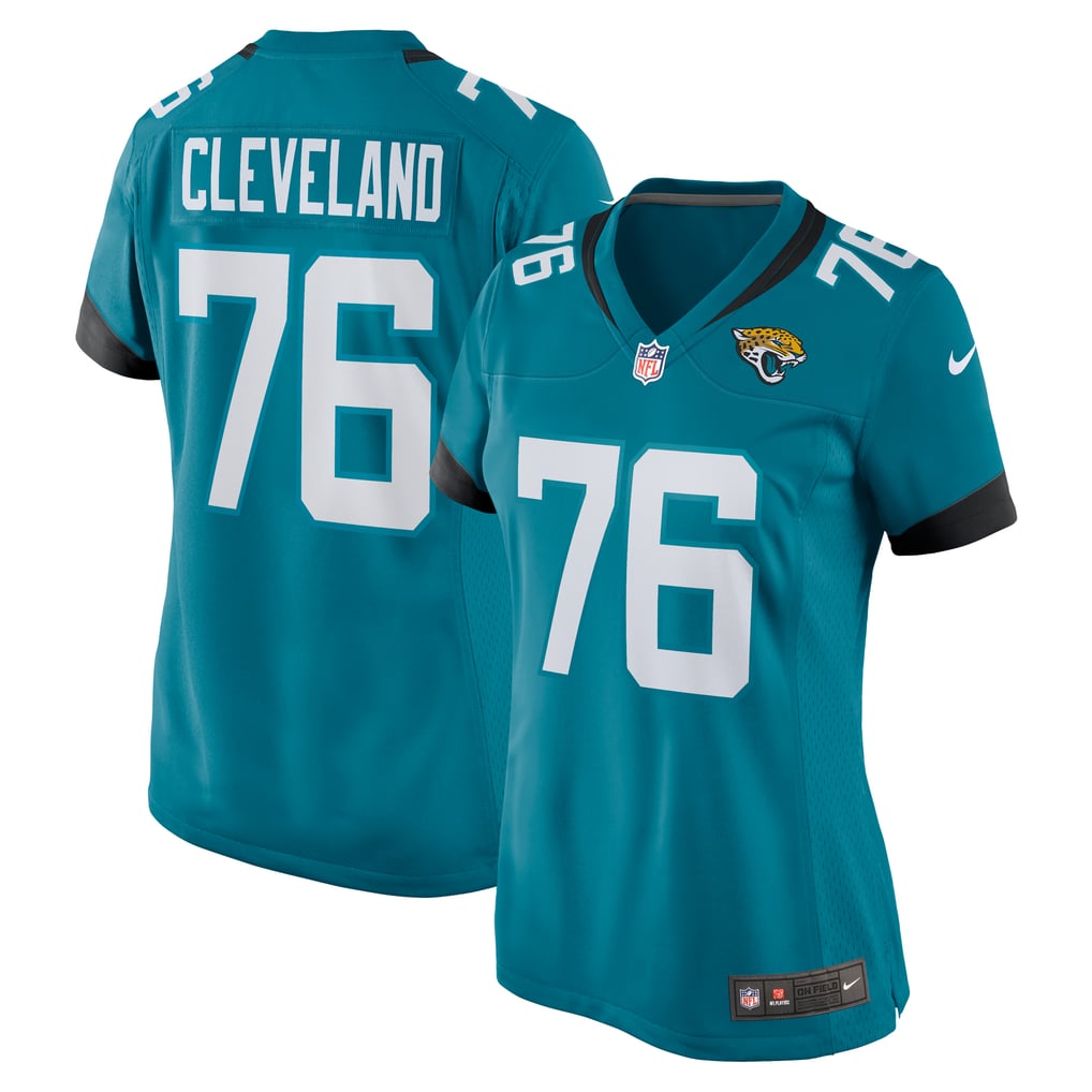 Women's Jacksonville Jaguars Ezra Cleveland Nike  Teal  Game Jersey - Image 2