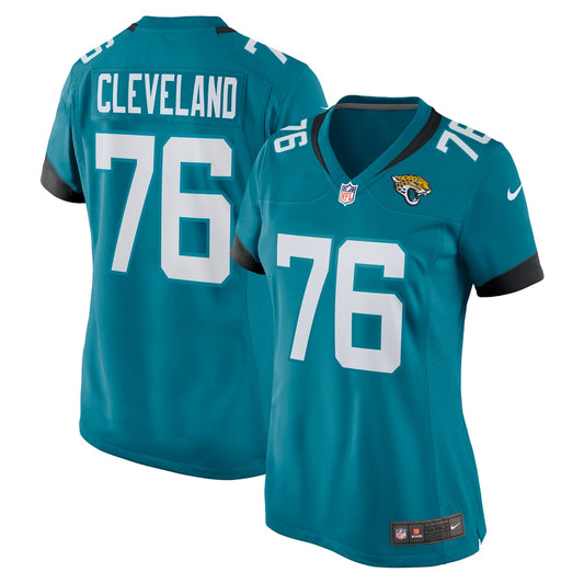 Women's Jacksonville Jaguars Ezra Cleveland Nike  Teal  Game Jersey - Image 1