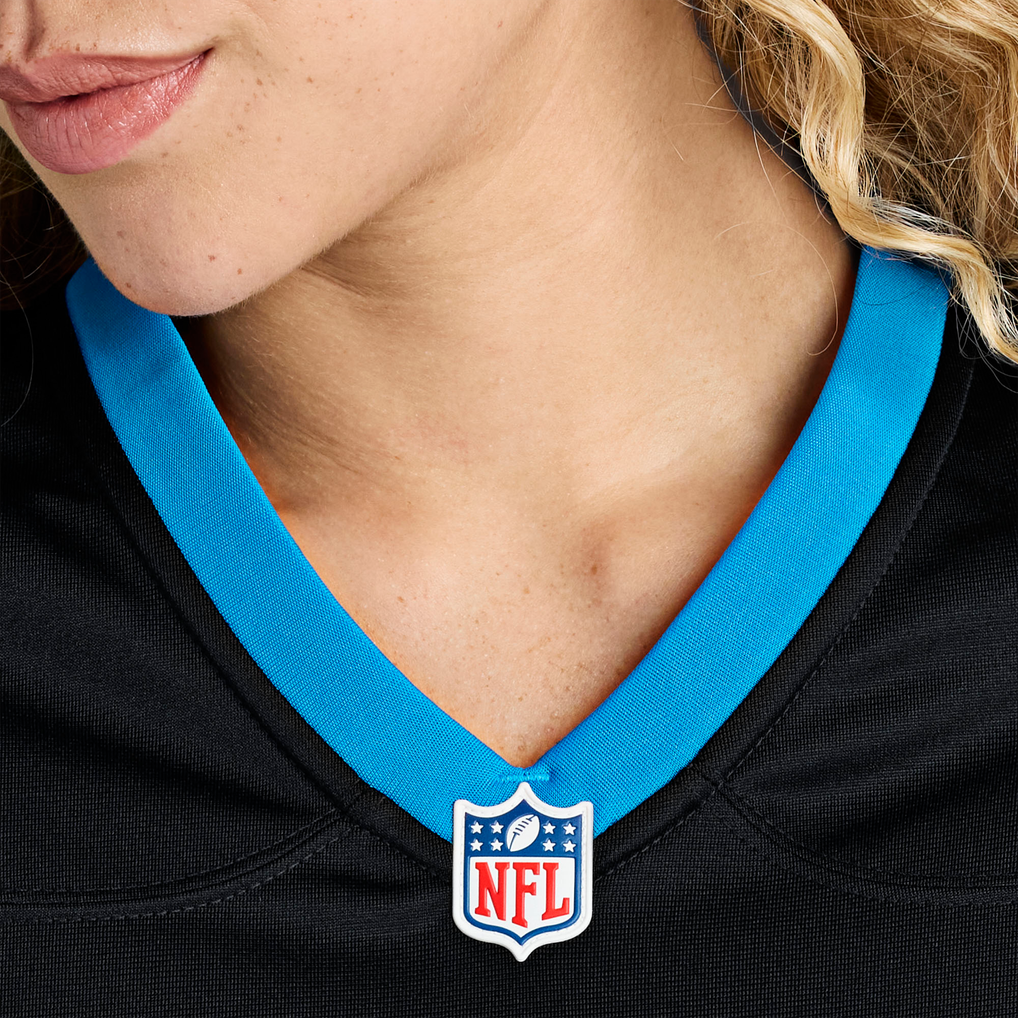 Women's Carolina Panthers Feleipe Franks Nike Black Team Game Jersey - Image 9