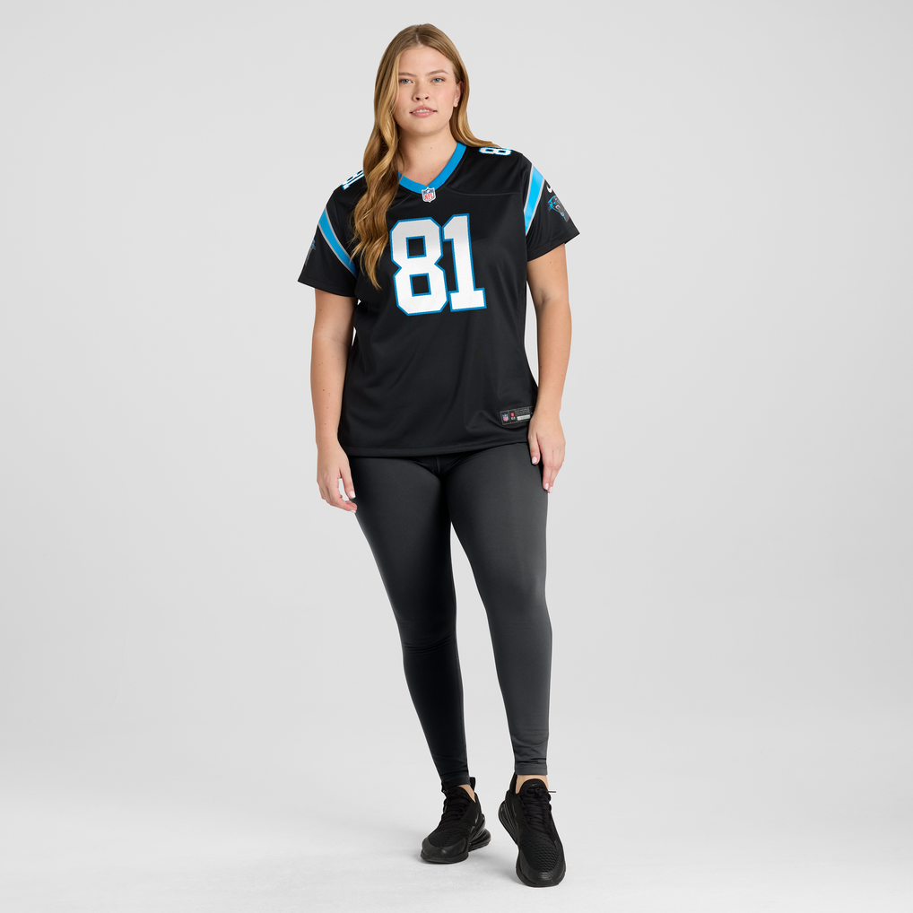 Women's Carolina Panthers Feleipe Franks Nike Black Team Game Jersey - Image 5
