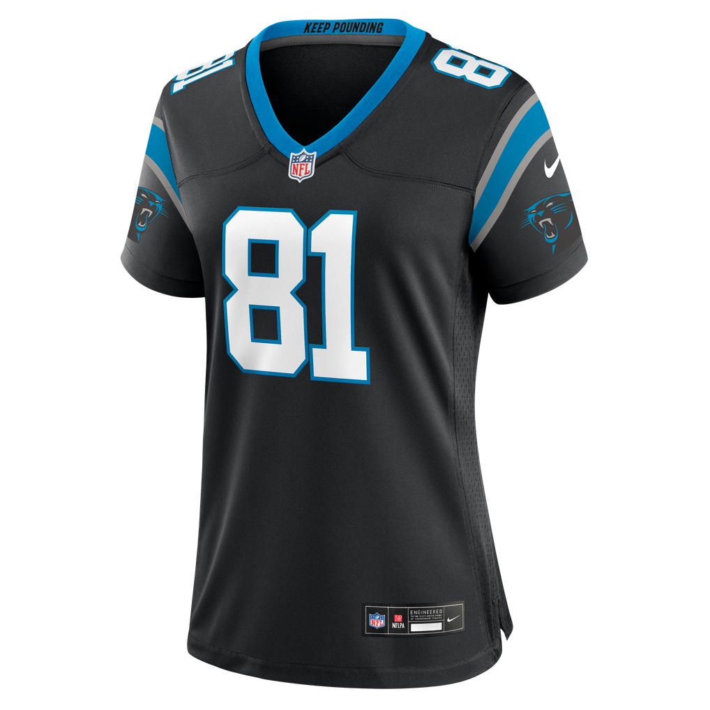 Women's Carolina Panthers Feleipe Franks Nike Black Team Game Jersey - Image 7