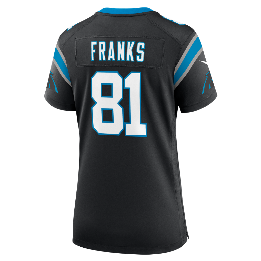 Women's Carolina Panthers Feleipe Franks Nike Black Team Game Jersey - Image 8