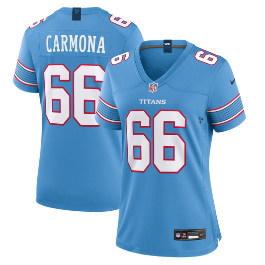 Women's Tennessee Titans Fernando Carmona Nike Light Blue Team Game Jersey - Image 1