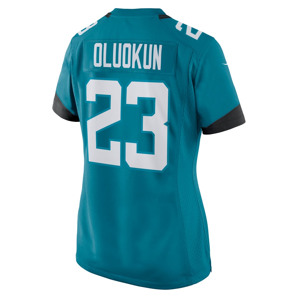 Women's Jacksonville Jaguars Foyesade Oluokun Nike Teal Game Player Jersey - Image 4