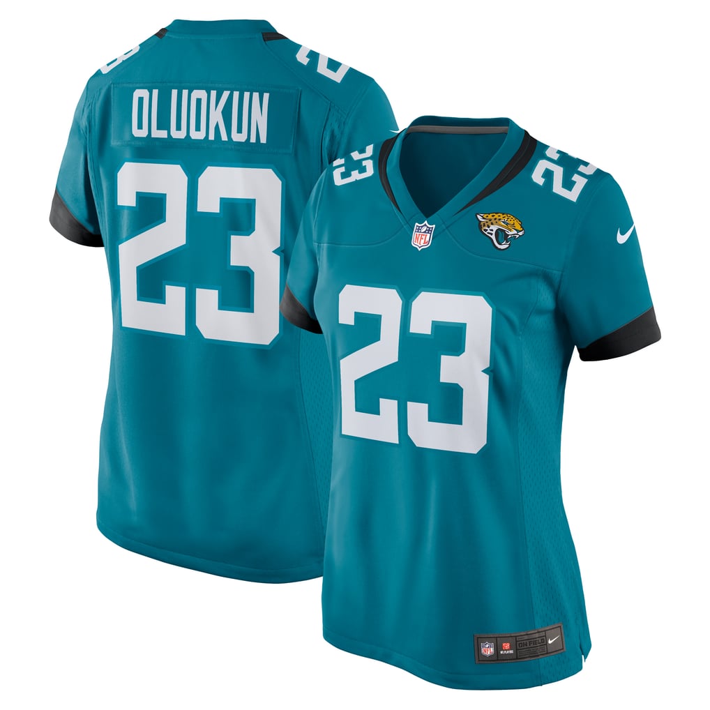 Women's Jacksonville Jaguars Foyesade Oluokun Nike Teal Game Player Jersey - Image 1