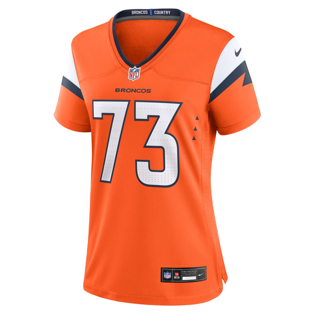 Women's Denver Broncos Frank Crum Nike  Orange Team Game Jersey - Image 3