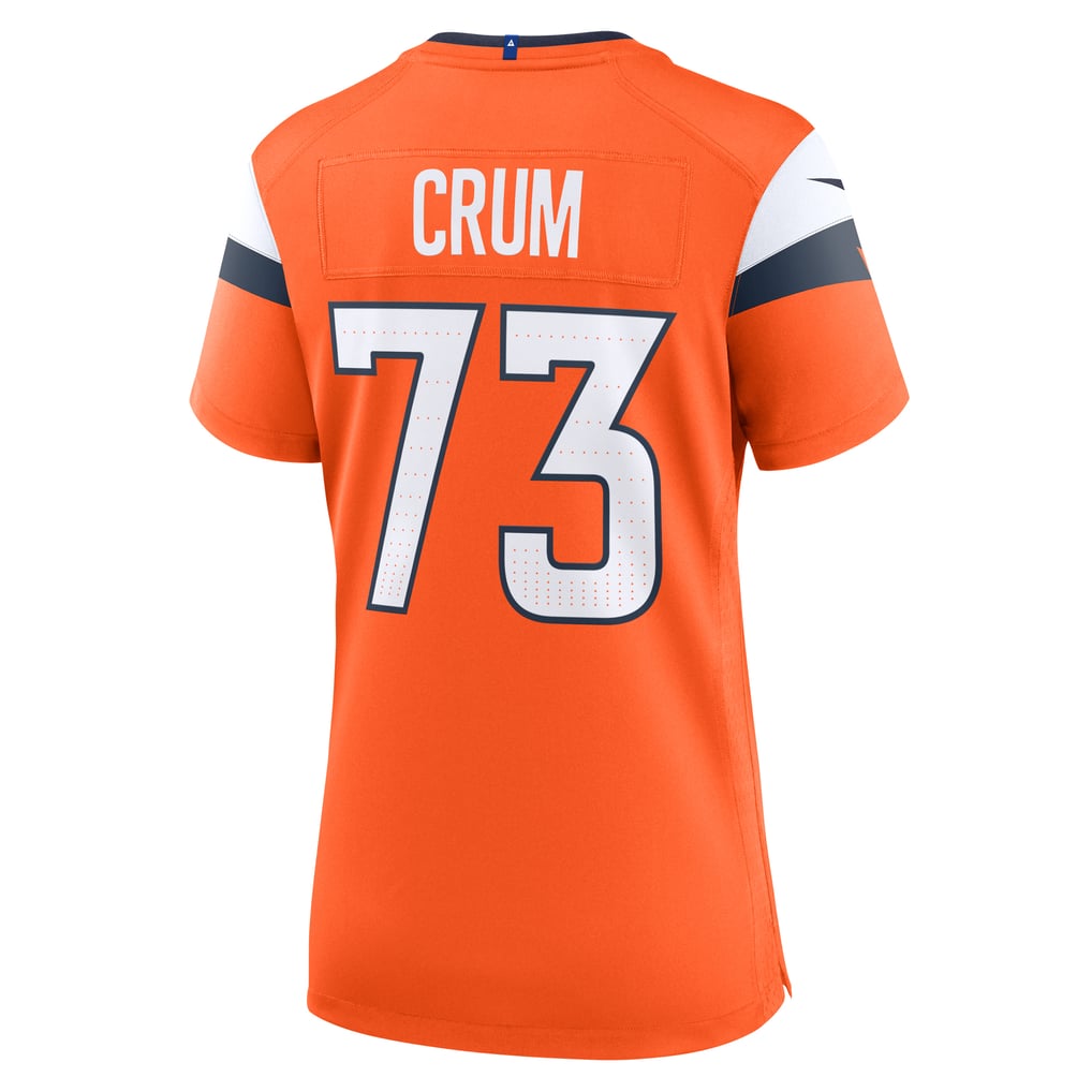 Women's Denver Broncos Frank Crum Nike  Orange Team Game Jersey - Image 4