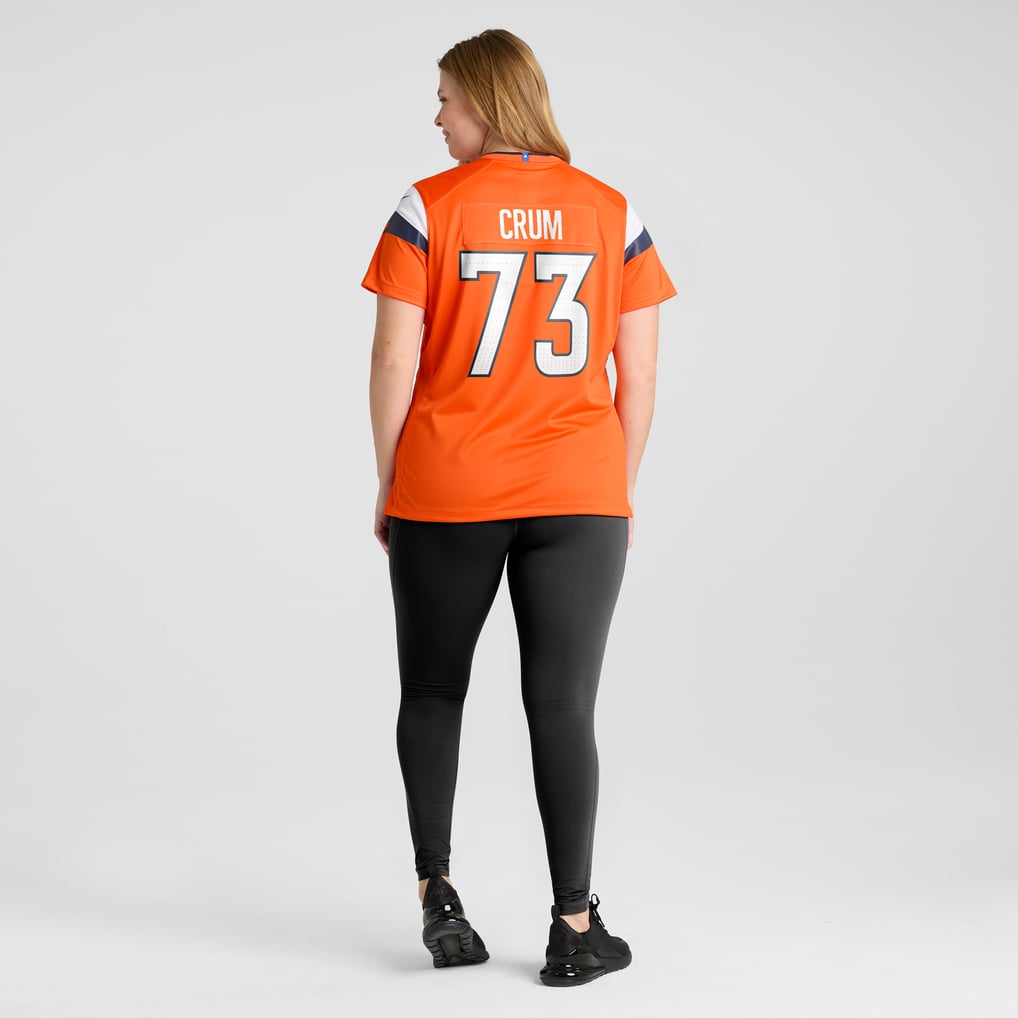 Women's Denver Broncos Frank Crum Nike  Orange Team Game Jersey - Image 8