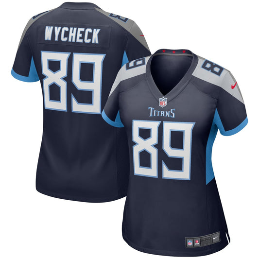 Women's Tennessee Titans Frank Wycheck Nike Navy Game Retired Player Jersey - Image 1