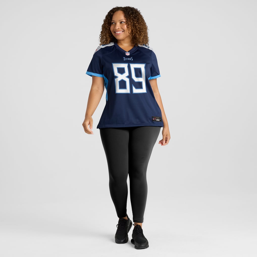 Women's Tennessee Titans Frank Wycheck Nike Navy Game Retired Player Jersey - Image 7