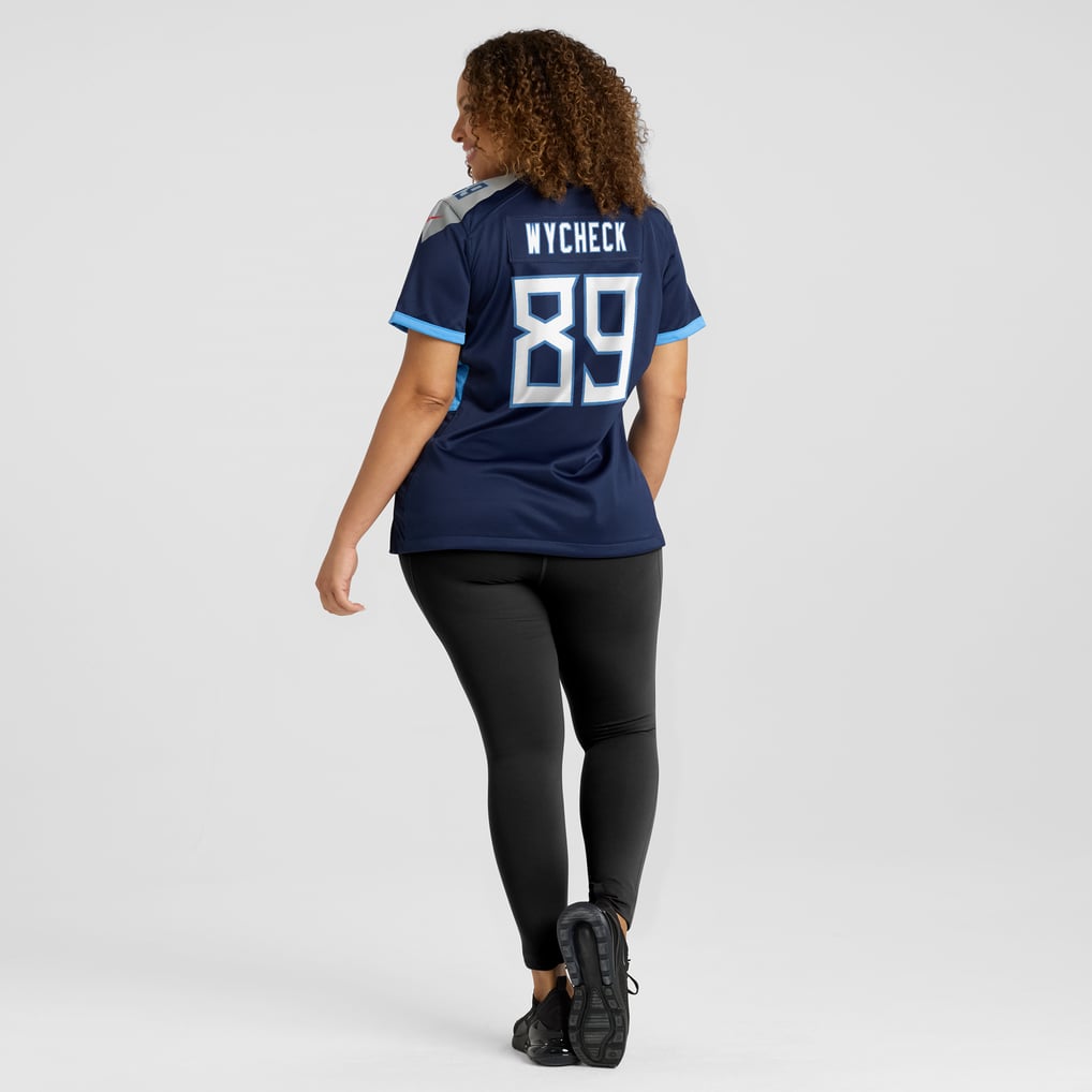 Women's Tennessee Titans Frank Wycheck Nike Navy Game Retired Player Jersey - Image 8