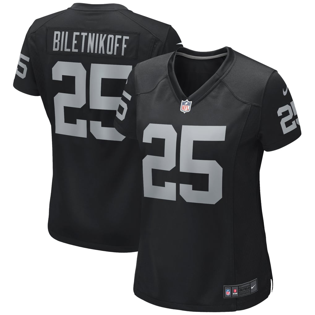 Women's Las Vegas Raiders Fred Biletnikoff Nike Black Game Retired Player Jersey - Image 2