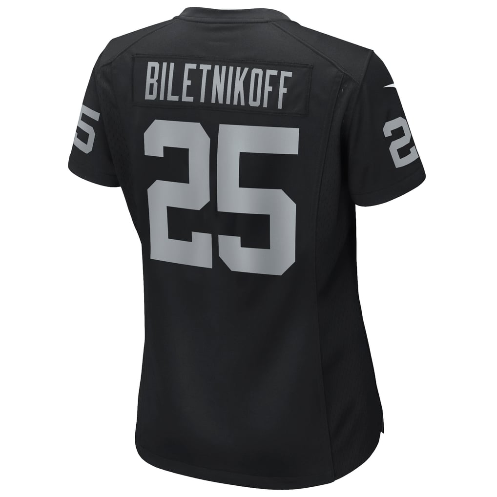 Women's Las Vegas Raiders Fred Biletnikoff Nike Black Game Retired Player Jersey - Image 4