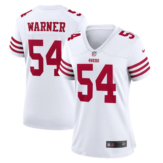 Women's San Francisco 49ers Fred Warner Nike White Game Jersey - Image 1