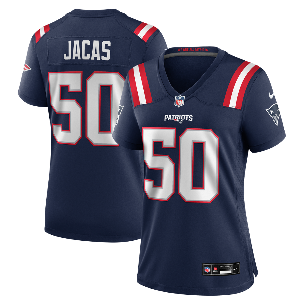 Women's New England Patriots Gabe Jacas Nike Navy Team Game Jersey - Image 2
