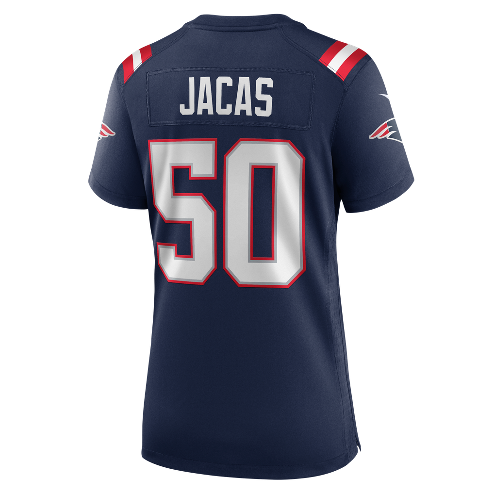 Women's New England Patriots Gabe Jacas Nike Navy Team Game Jersey - Image 8