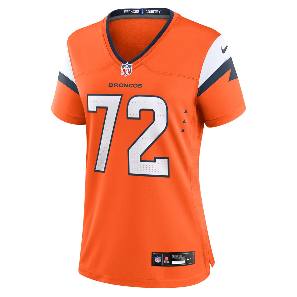 Women's Denver Broncos Garett Bolles Nike  Orange Team Game Jersey - Image 3