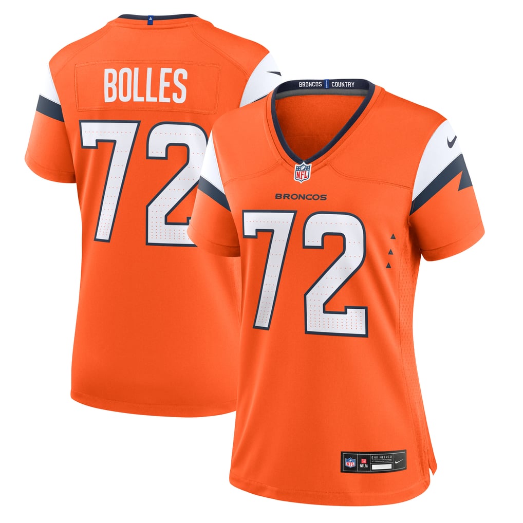 Women's Denver Broncos Garett Bolles Nike  Orange Team Game Jersey - Image 1