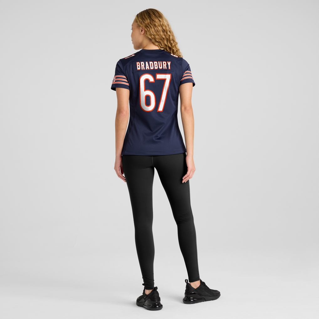 Women's Chicago Bears Garrett Bradbury Nike Navy Team Game Jersey - Image 4