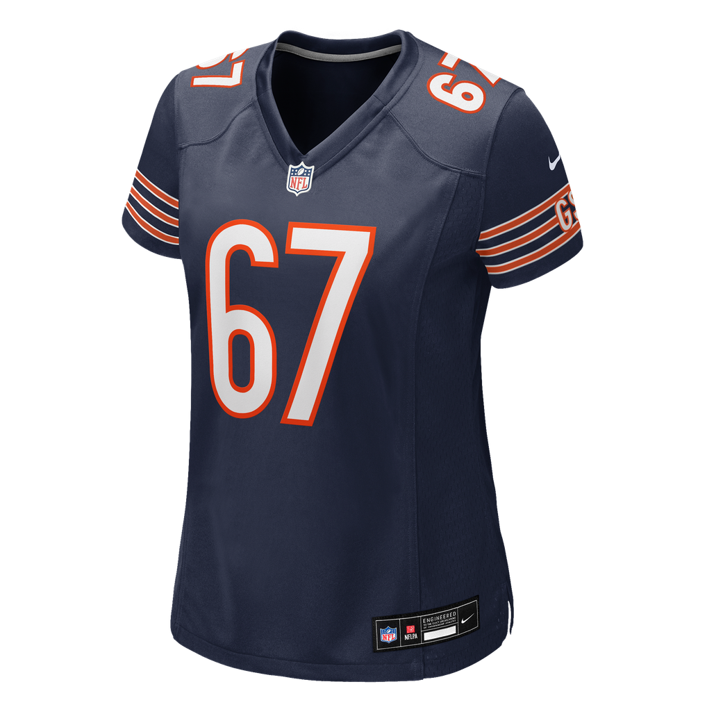 Women's Chicago Bears Garrett Bradbury Nike Navy Team Game Jersey - Image 7