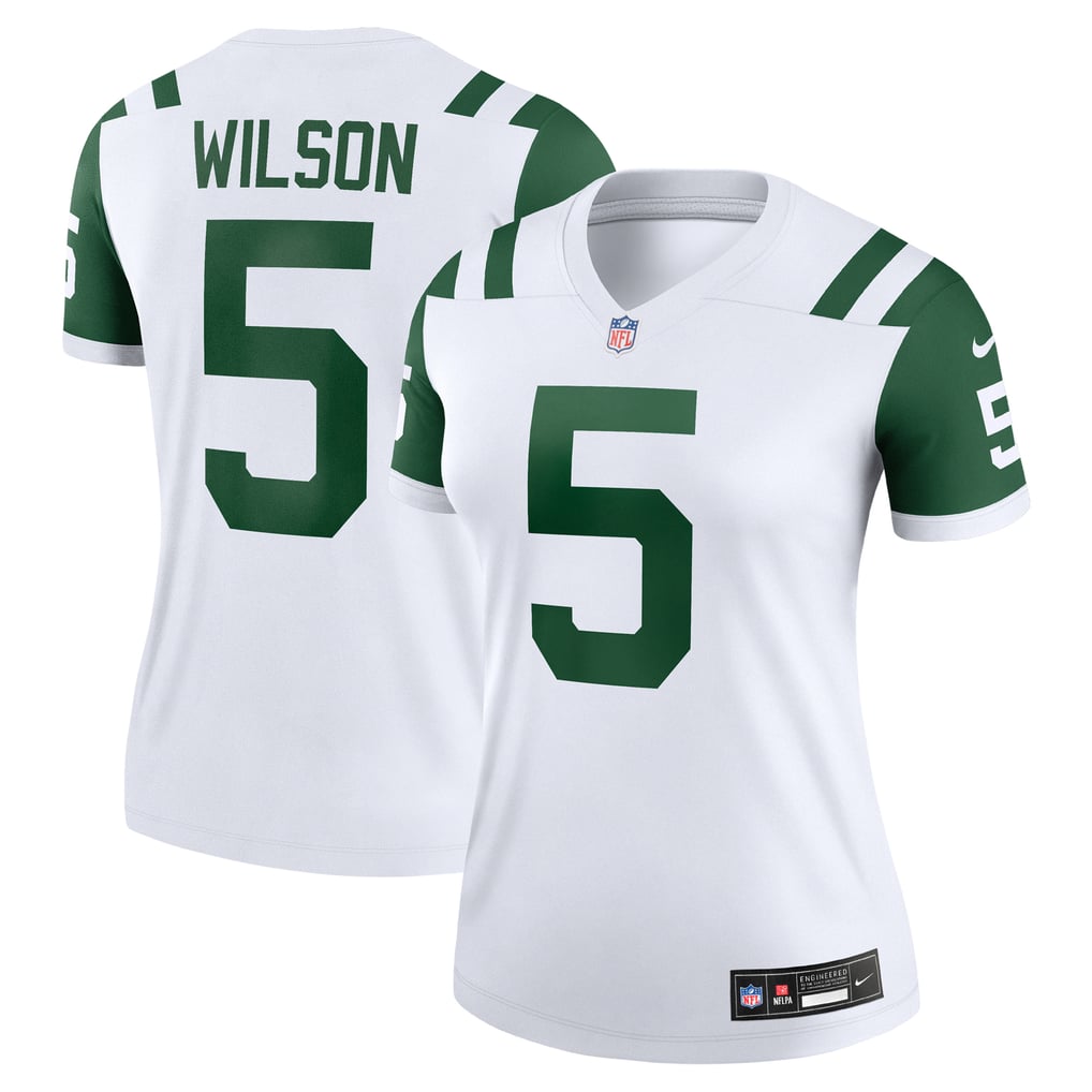 Women's New York Jets Garrett Wilson Nike Classic Alternate White Alternate Legend Player Performance Top - Image 1