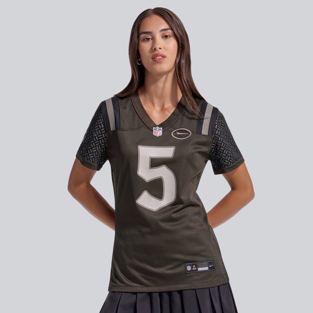 Women's New York Jets Garrett Wilson Nike Green Rivalries Collection Game Jersey - Image 3