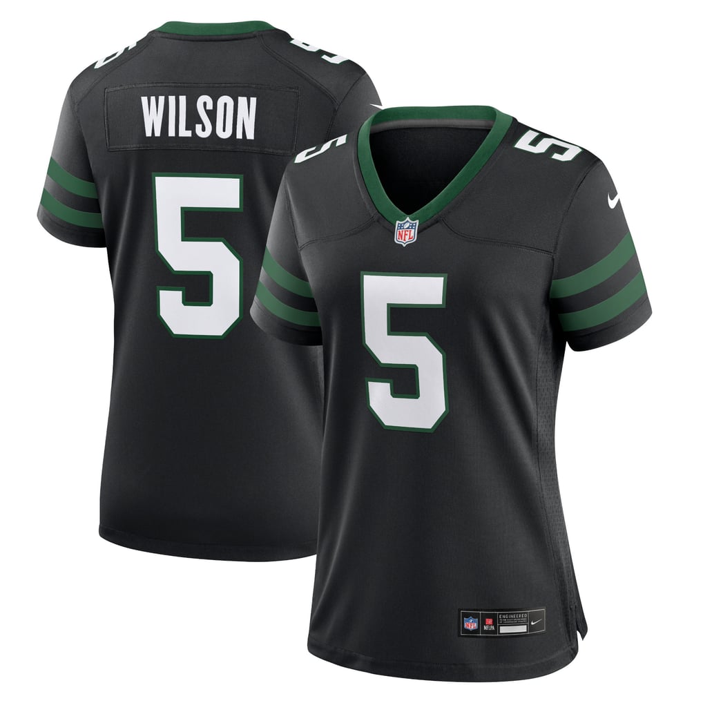 Women's New York Jets Garrett Wilson Nike Legacy Black Alternate Game Jersey - Image 1