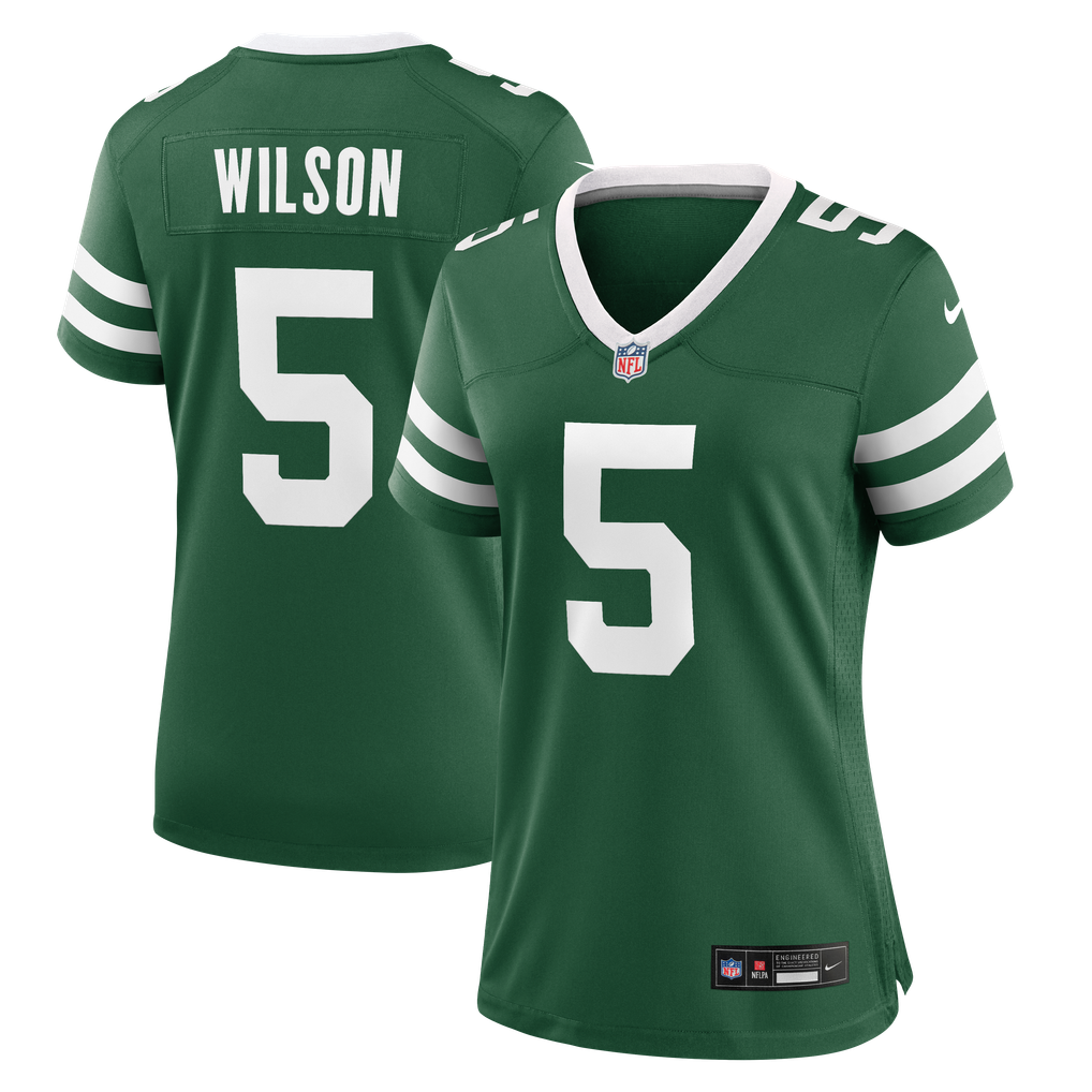 Women's New York Jets Garrett Wilson Nike Legacy Green Game Jersey - Image 1