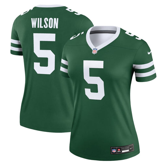 Women's New York Jets Garrett Wilson Nike Legacy Green Legend Player Performance Top - Image 1
