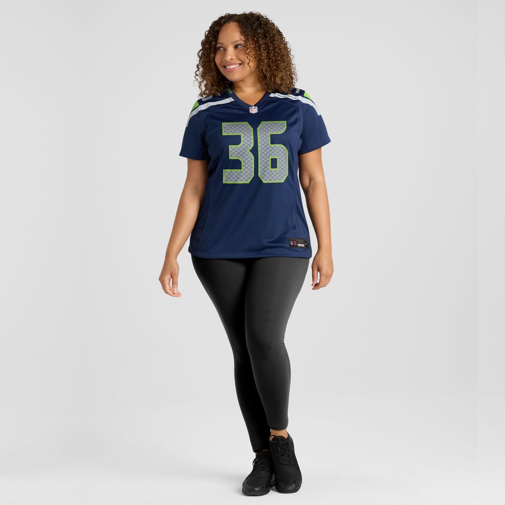 Women's Seattle Seahawks George Holani Nike  College Navy Team Game Jersey - Image 7