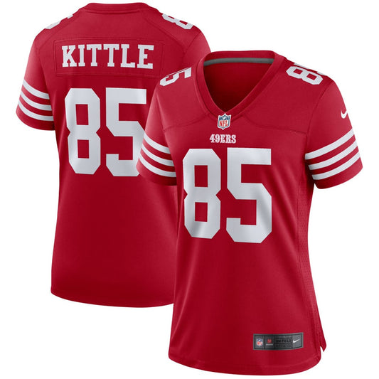 Women's San Francisco 49ers George Kittle Nike Scarlet Player Jersey - Image 1