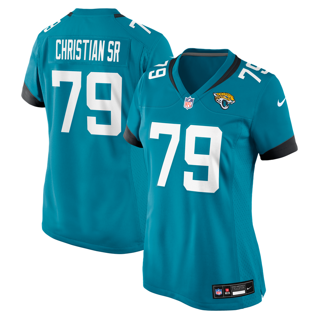 Women's Jacksonville Jaguars Geron Christian Sr. Nike Teal Team Game Jersey - Image 2